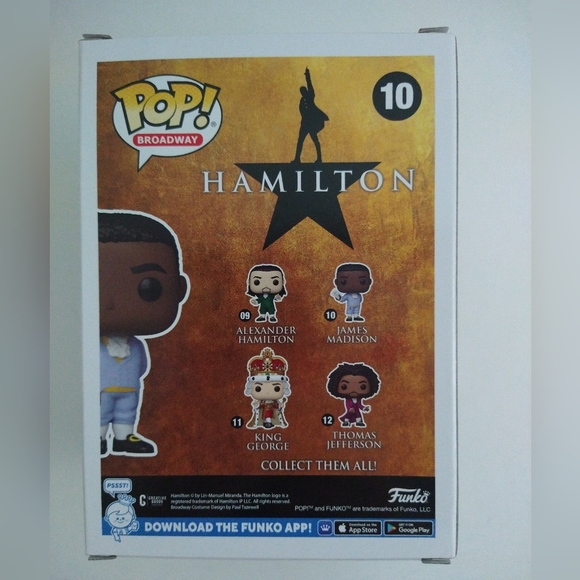 Funko Pop! Broadway: Hamilton - James Madison #10 NIB Vinyl Figure Toy - Picture 4 of 6